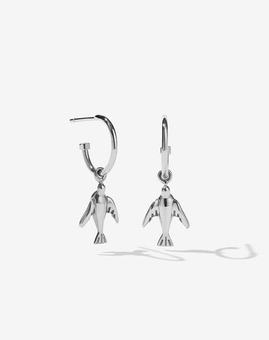 Dove Signature Hoops - Sterling Silver