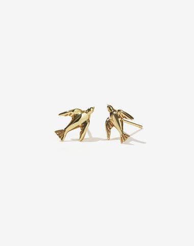 Dove Studs - Gold Plated