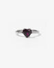 Heart Jewel Ring - Sterling Silver with Rhodolite Garnet