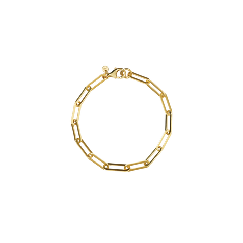 PaperClip Heavy Bracelet - Gold Plated